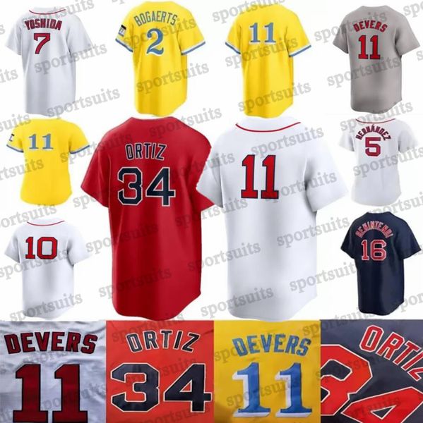 #11 Rafael Devers Jersey #36 Triston Casas Red Sox Jerseys Masataka Yoshida Brayan Bello Garrett Whitlock Trevor Story Ceddanne Rafaela Custom Baseball Jerseys