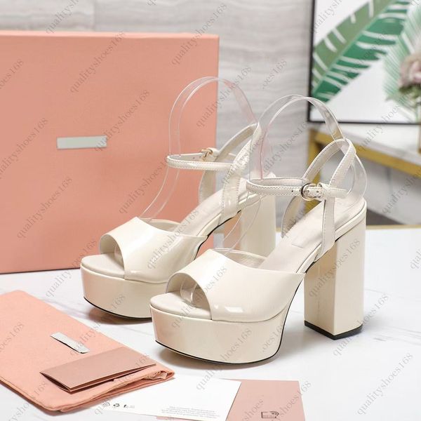 

SS25 CM Roman Sandals | Chunky Platform | Sexy&Versatile | 5cm Comfy Mid Heel | Imported Pat.Leather | Lambskin Lining | Italian Midsole, White
