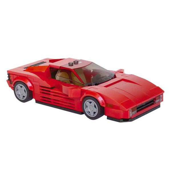 New supercar model Ferrari Testarossa model sports car building block toy childrens gift building block childrens toy W250408