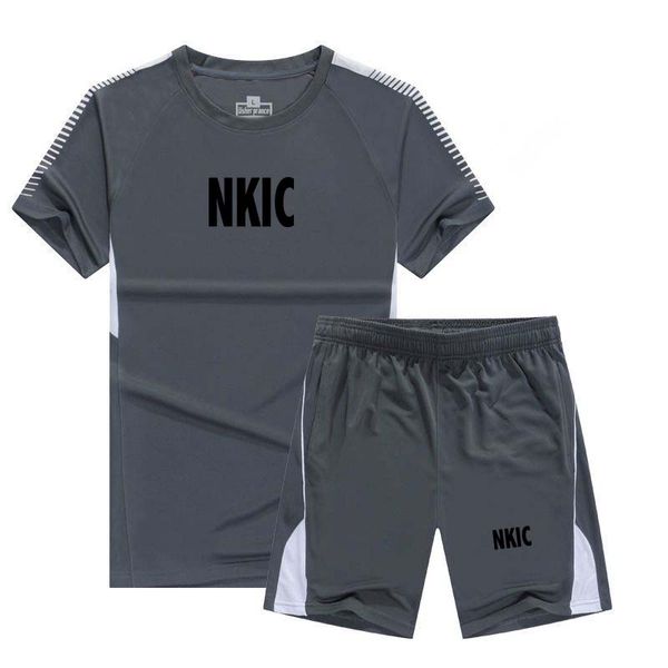 

Mens White Black Short Sets 2 Piece Outfits Brand letter printing Tracksuits Athletic Shirt and Shorts Set for Men, Red 1