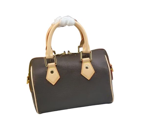 

designer shoulder bag woman handbags genuine leather bag crossbodys mini bag 20cm 25cm, Brown flower