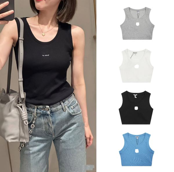 

Designer tank top womens tanks Short Vest owee Camis casual slim fit fashionable cotton tank Top, White