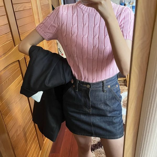 

Women T-Shirt Designer Pony Embroidered Knit Tee Cotton Slim Fit Short Sleeve Button Cardigan Style Top, 2801-sky blue