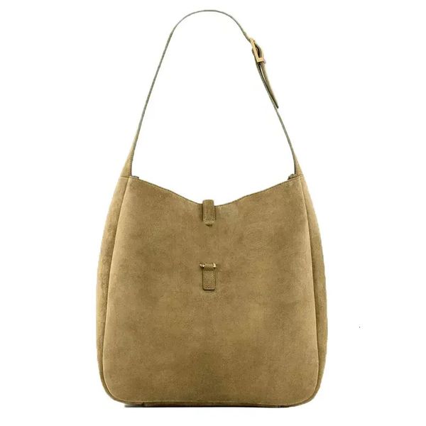 

Suede Leather Bucket Bag Crossbody Hobo 45678 Underarm Shoulder Shopping Handbags Plain Bags Handbag Purse Drawstring Women Large Capacity Pouch Removable Strap, Grey
