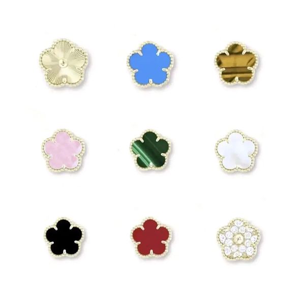 

earrings designer for women four leaf clover designer earrings Mother of Pearl earring luxury stud earrings jewelry retro jewelry wholesale fast shipped