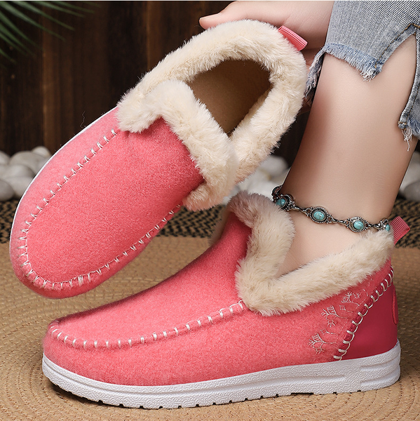 

Unisex Large-Size Snow Boots - Fleece-Lined Thickened Cotton Boots, Stylish & Versatile, Warm Cold-Resistant for Couples & Parents