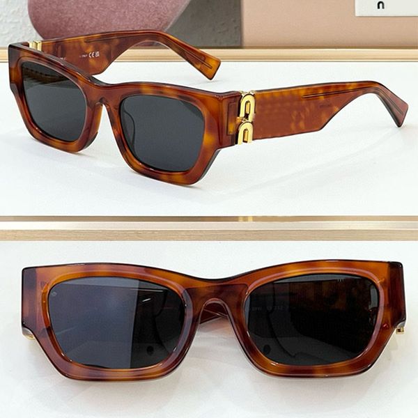 

New Season Noblewoman Elegant Rectangular Sunglasses SMU09W Designer Brand Vintage Tortoiseshell Acetate Thick Frame Travel Vacation UV Protection Eyewear