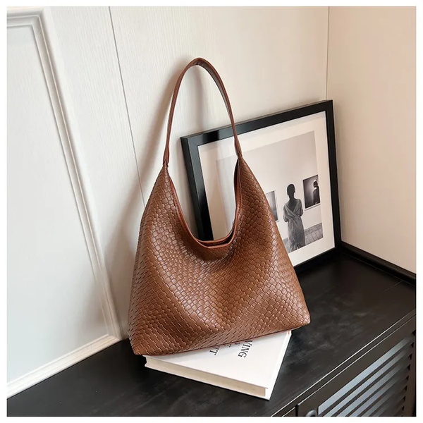 

Designer Bag Luxury Bag Women Shoulder Bag S Large Capacity Woven Satchel Summer Beach Straw Bucket Shoulder, Khaki #