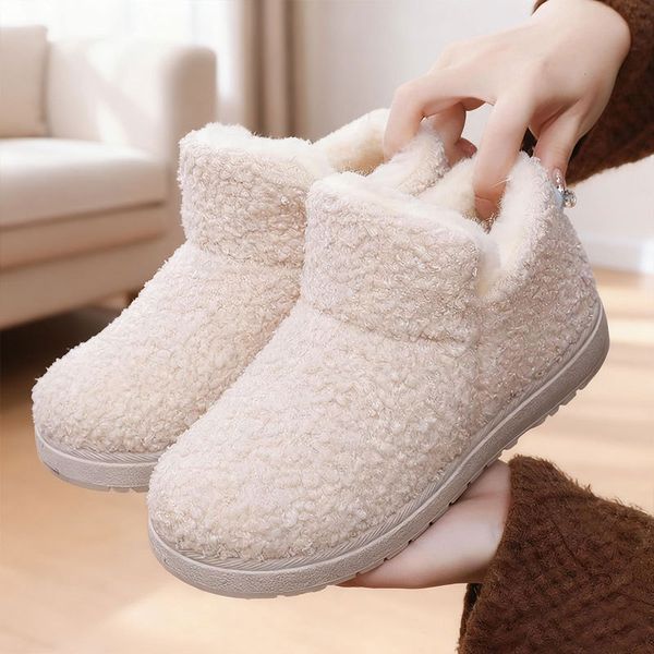 

Women's New Stylish Snow Boots - Fleece-Lined, Thickened, High-Top Warm Cotton Boots with Soft Soles for Winter Cold & Indoor Wear
