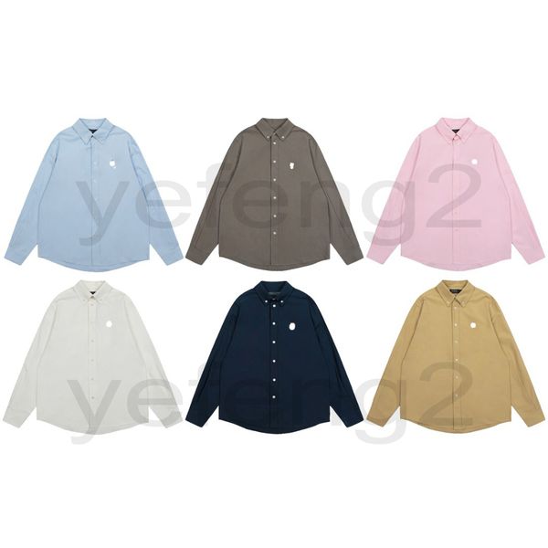 

mens polo shirt classic embroidery polo shirts Long Sleeve Slim Fit Oxford Casual Shirts, Green-r21