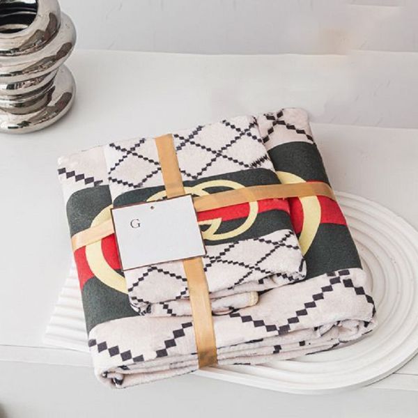 

Luxury  bath towel set Letter embroidered towel with multi-color fashionable dormitory shower absorbent and quick drying beach towel, Color#11