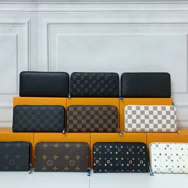 

Luxury Fashion For Women Clutch Ladies Long Wallet Pu Leather Single Zipper Wallets Classical Coin Card Holder Purses 45218 Designer Bag Bags Handbag Shoulder Purse, 16size19x10x2cm