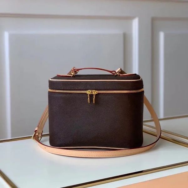 

Wholesale Bucket For Classic 45678218 Case Leather Women Shoulder Tote Handbag Presbyopic Makeup Case Purse Cosmetic Bag, Brown