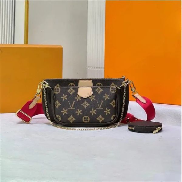 

2025 Fashion MULTI POCHETTE ACCESSORIES Shoulder M44840 Chain Purse Womens Cross Body Totes Designer Tote Mens Clutch 45678218 Handtote Bags Leathe, Camel