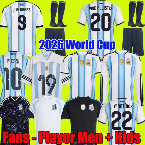 

Argentina 2025 2026 World Cup Home Soccer Jerseys MESSIS 50th 25 26 3 Star Fans Player Version MAC ALLISTER DYBALA DI MARIA MARTINEZ DE PAUL Men Kids kit Football Shirts, Brown
