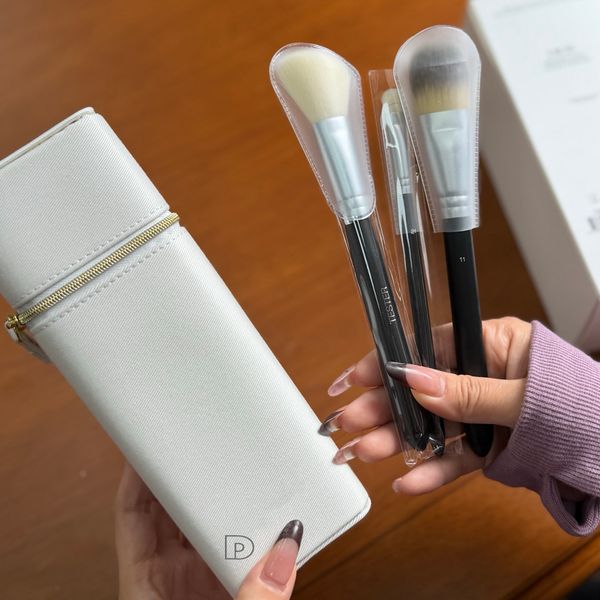

Designer 3pcs Brushes with Storage Brush Makeup Tool Box for Girl Valentine's Day Birthday Christmas Gift