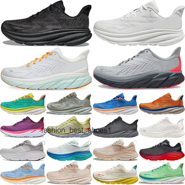 

running Designer hokamen shoes bondi 8 Clifton 9 10 Black White Bule men women sneaker Challenger Anthracite hiking shoe breathable outdoor 36-45, Grey