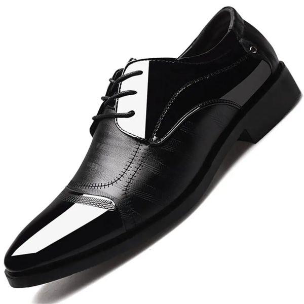 Mens Dress Shoes Business Oxfords Patent Leather Dress Shoes Classic Loafers Formal Derby Shoes For Men 251111