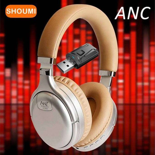 Active Noise Cancelling Headphone ANC Bluetooth Helmet Headsets With USB Adaptor Bass Wireless Big Earphone For TV