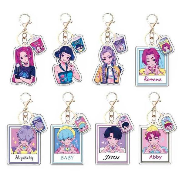KPop Demon Hunters Kawaii Saja Boys Superstar Zoe Rumi Mira Acrylic Keychain Unters HUNTR/X Baby Keyring Huntr-X Bag Pendant Z251111