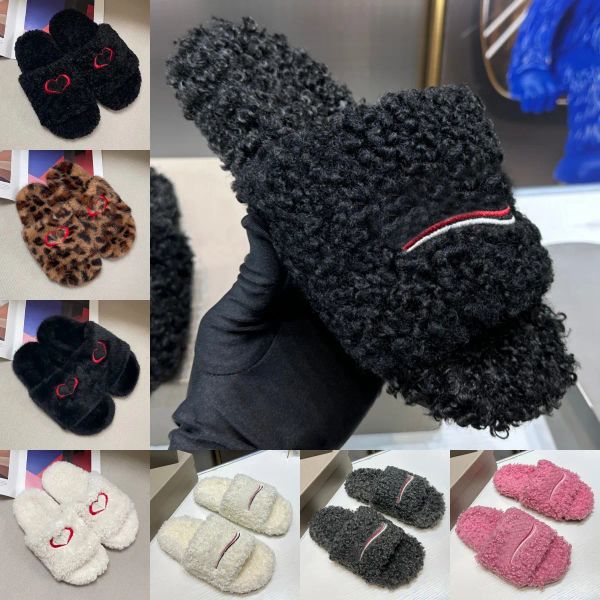 

slides shoes slippers designer slides mens shoes Sandals Slides sandals Women Fur Slides Furry Slippers Designer Mules Fall Winter Homewear Slide Men Paris Fuzzy, C1