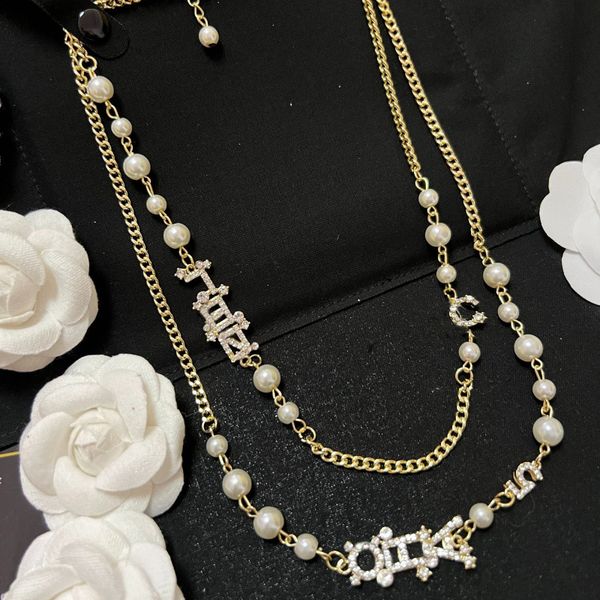 

Charm Women Men Pendant Necklace Designer Gold Plated Necklace Classic Luxury Gift Pearl Necklace Gifts Jewelry