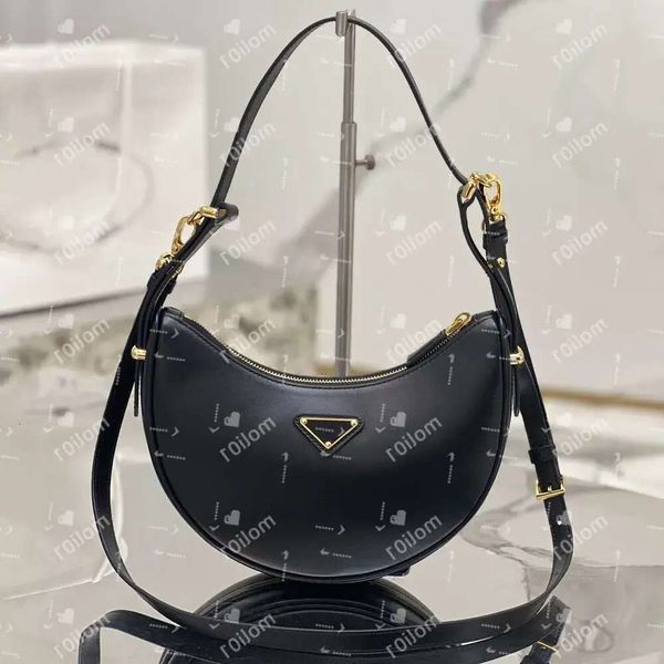

Designer Bag Luxury Women's Fashion Mini Half Moon Hobo Handbag Classic Nylon 3 in 1 Fashion Ladies Shoulder Bag Zipper Closure Wallet Black Crossbody bag, #2