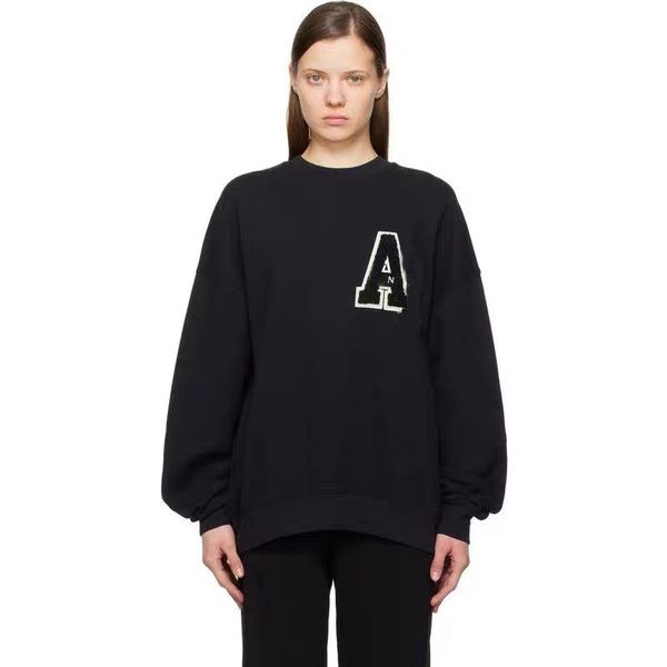 

25ss High Quality Early Spring Cotton Tops anin New Classic Hot Embroidered Letter Print Washed Black Fleece bing Women's Designer Casual Pullover Hooded Sweatshirt, White