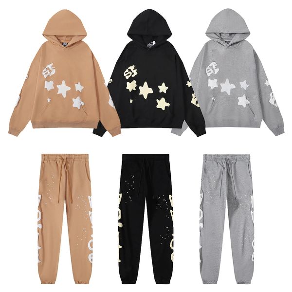 

Chest Five Stars Monogrammed Hoodie & Pants Set 3 colors, Brown