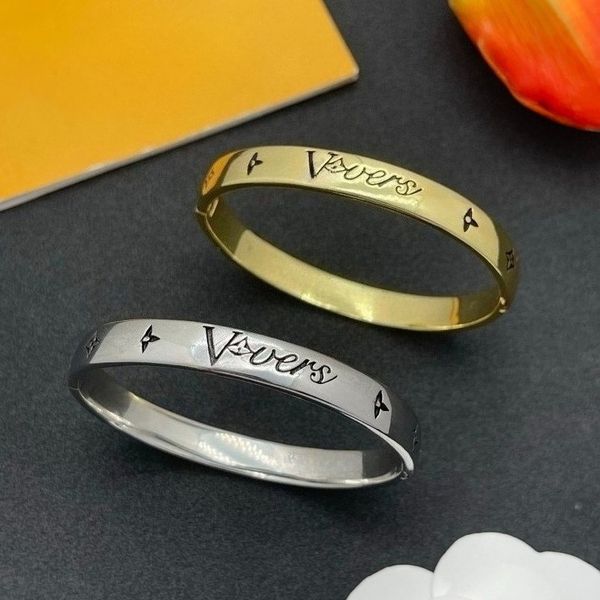 

Classic Bracelets Women Bangle Luxury Designer Bangles Mens Bracelet 18K Gold Plated 925 Silver Plated Lovers Gift Jewelry