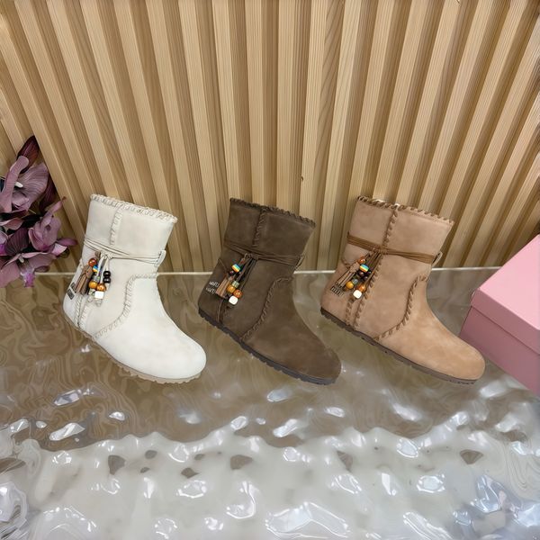 Designer Snow Boot Woman Luxury Boots Suede Vintage Classic Booties Leather Casual Fur Boot Winter Shoe Dhgate High Quality Slide And Winter Mini Bohemian style Boot