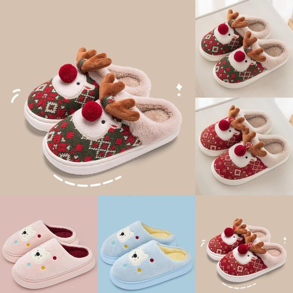 

Womens Christmas Slippers Adorable Indoor Festival Gingerbread Man Embroidery Couple Fashion Winter Holiday Christmas Shoes T251016, Color#8