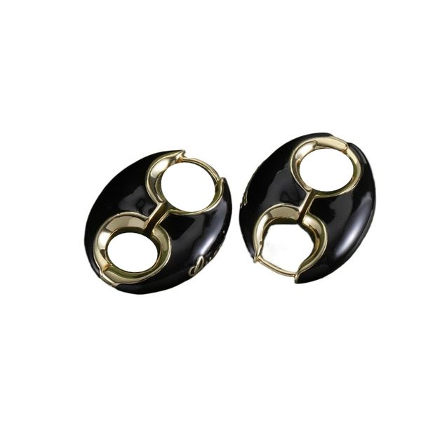 

Earrings Designer for Women Metal Hoop Earrings Vintage Luxury Earrings 18k Gold Earring 925 Silver Needle Earrings Designer Jewelry High Quality