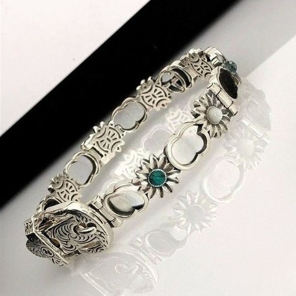 

Men's Women's Bracelet Designer Hip-hop Punk Bracelet Classic Daisy Gemstone Bracelet 18K Gold 925 Silver Plated Bangle Brass Material High Quality Couple Gift