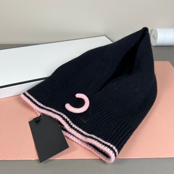 

Korean and Japanese Mixed Color Warm Thick Knitted Pure Cashmere Hat Winter Ear Protection Hat Cashmere Head Wrap Hat Cold Hat Couple, #4 brown 1