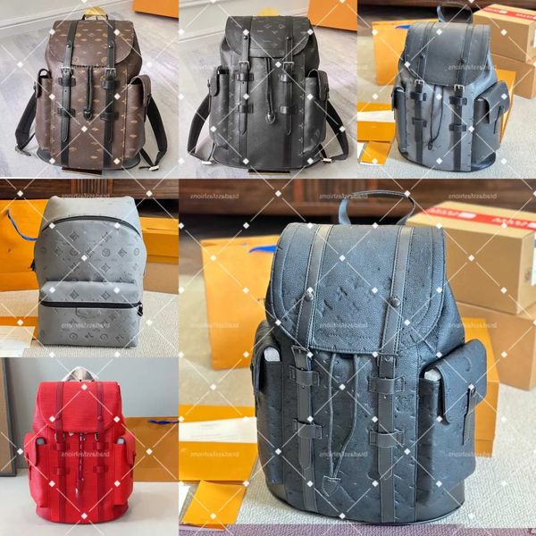 

Style Hot High Quality Luxury Designer Backpack Womens And Mens Travel Classic Printed Coated 45678218 Canvas Parquet Leather Backpack, 19color