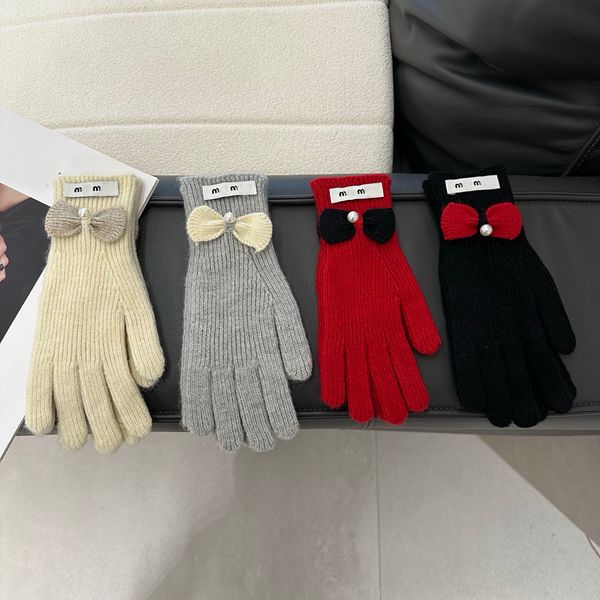 

Luxury Gloves Designer Fashion Winter Warm Knitted Gloves Cold Proof Warmer Touch Screen Gloves Women's Winter Accessories