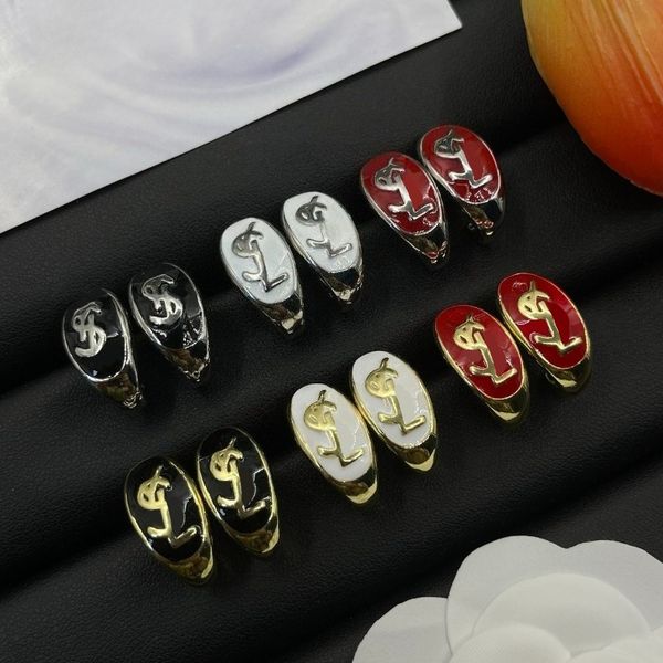 

Women's Earrings Classic Designer Letter Earrings Vintage Enamel Design Luxury 18k Gold 925 Silver Plated Earrings High-quality Jewelry Gifts