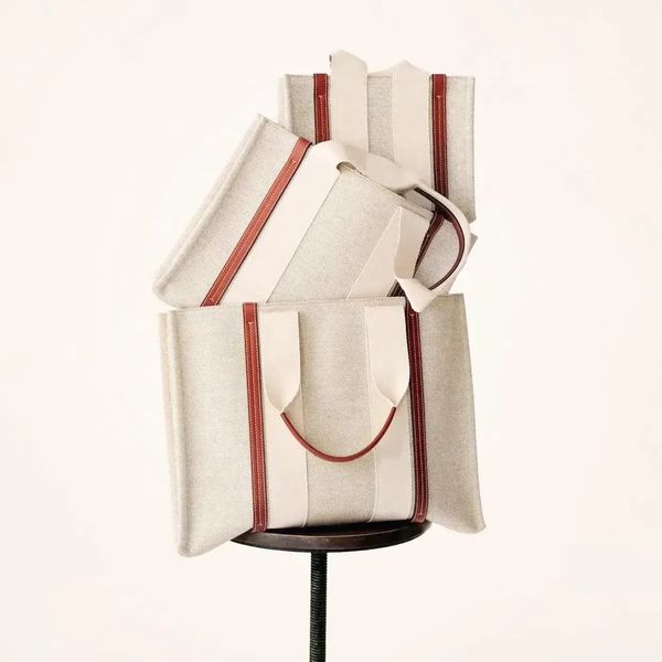 

Top Quality Women's Handbag Tote Shopping Canvas Linen Fashion Large Medium Beach Bags Luxurys Designer Travel Shoulder 45678218 Strap Pochette Clutch Weekend Bag, #6