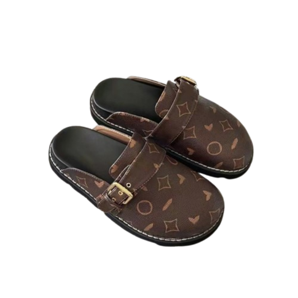 

Designers Slippers Top Quality Cashmere Mans Sandals Casual Women Luxury Slipper Classic Buckle Round Toes Flat Heel Leisure Comfort Four Seasons Shoes, Color#3