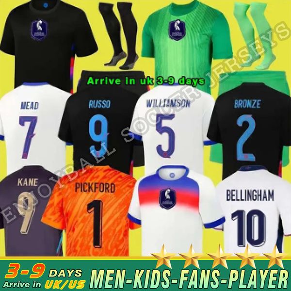 

2025 2026 England football shirt BELLINGHAM Retro Soccer Jersey RASHFORD KANE SAKA RICE FODEN National Team Home White Away Men Kid Women Men Kids Kit, Red