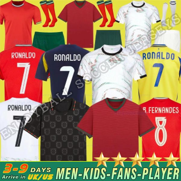 

25 26 Portuguese ronaldo football shirts Al Nassr FC Soccer Jerseys B.FERNANDES JOAO FeLIX MANE 2025 Riyadh Men kit Portugal Child Shirt Kits Player national team, A006