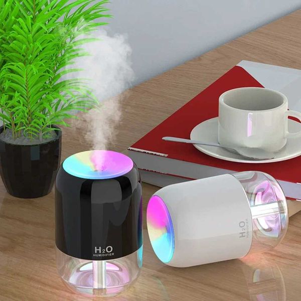 Colorful Cool Mist Mini Humidifier 300ml USB Personal Desktop Humidifiers for Car Office Home Travel Auto Shut-Off 2 Mist ModesM251113