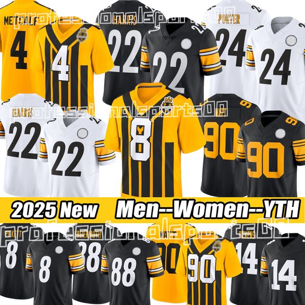Pittsburghcity Steelersjersey 4 DK Metcalf TJ Watt George Pickens Joey Porter Jr Chris Boswell Troy Polamalu Zach Frazier Jaylen Warren Football Jerseys