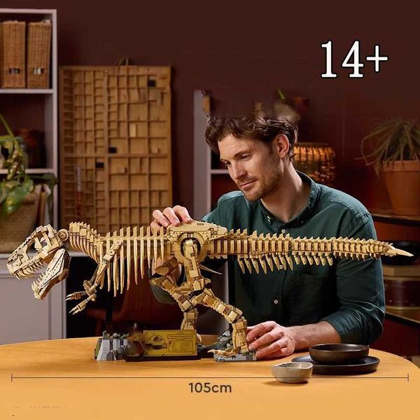 2025 New 76968 Dinosaur T-Rex Fossils Tyrannosaurus Rex Building Blocks Dinosaur World Park Toys for Kids Boys Birthday Gifts T2511122BIB