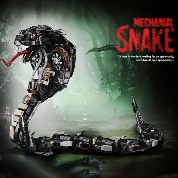 Cyberpunk 1000pcs Mechanical Snake Building Blocks Set Technical Model for Kid Adt Gifts MOC Creative Bricks Toy Model C251111