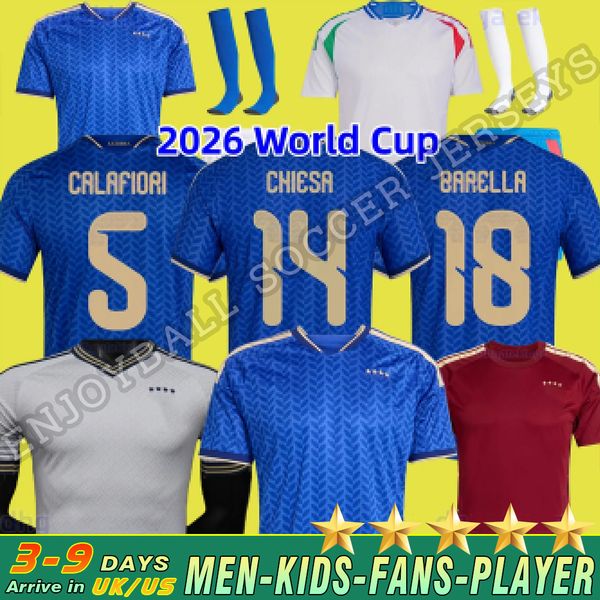 

Maglia italia soccer jerseys 2026 2027 home away 25 26 27 ITALYS football shirts tonali women adult kids kit fans player short sleeve top quality GOALKEEPER, White