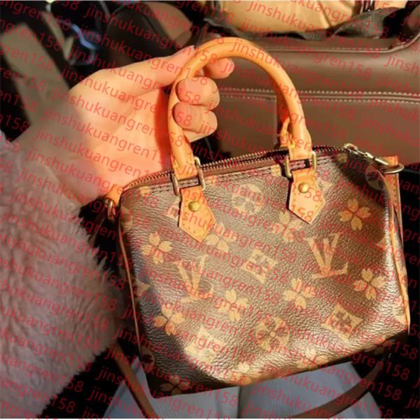 

Top Designer Mini Nano 16cm Shoulder Bag Women Leather Denim Crossbody Luxury Brand Embossed Tote Purse Brown Flower Handbag Makeup bag, 16#