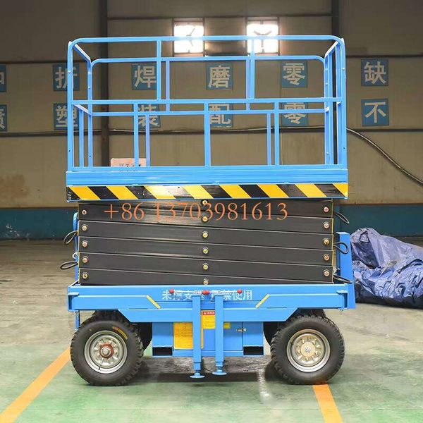 

China Lift Platform with Safety Warning Self Propelled Scissor Lift Equipment for Sale
