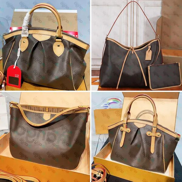 

Large Handbags Purses Designer 45678218 Bag Leather Floral Shopping Bags Letter Women's Handbag Shoulder Bag, 185716-brown-29cm